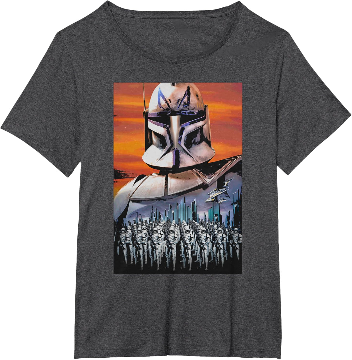 Star Wars Clone Wars Captain Rex Clone Troopers T-Shirt - Dark Heather Grey