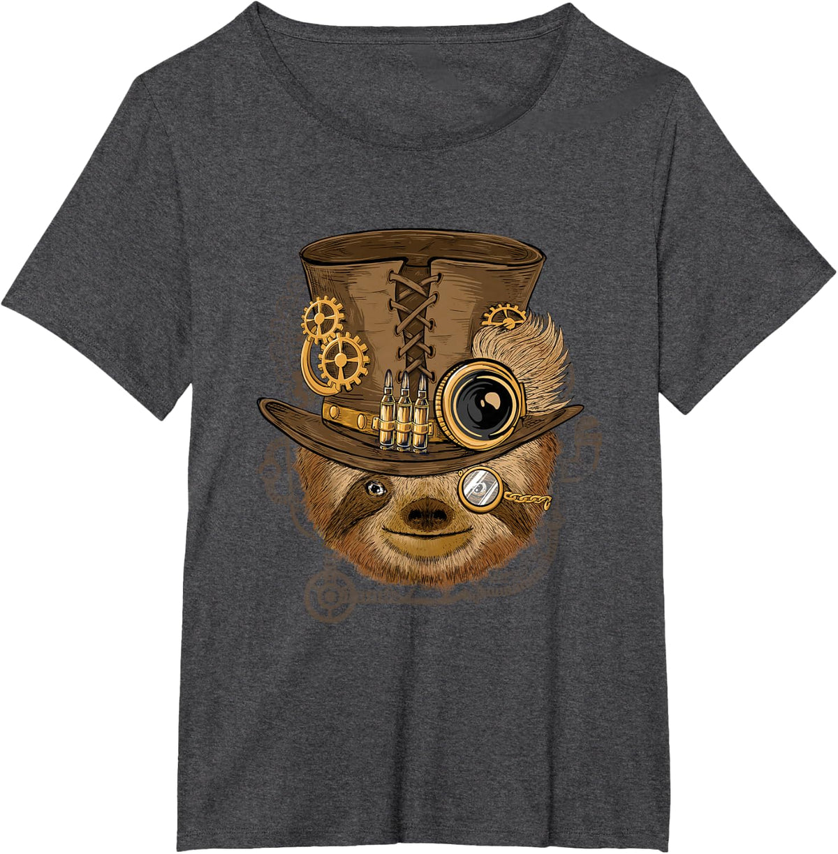 Steampunk Sloth - Zookeeper Zoo Animal Nature Forest Lover T-Shirt - Dark Heather Grey