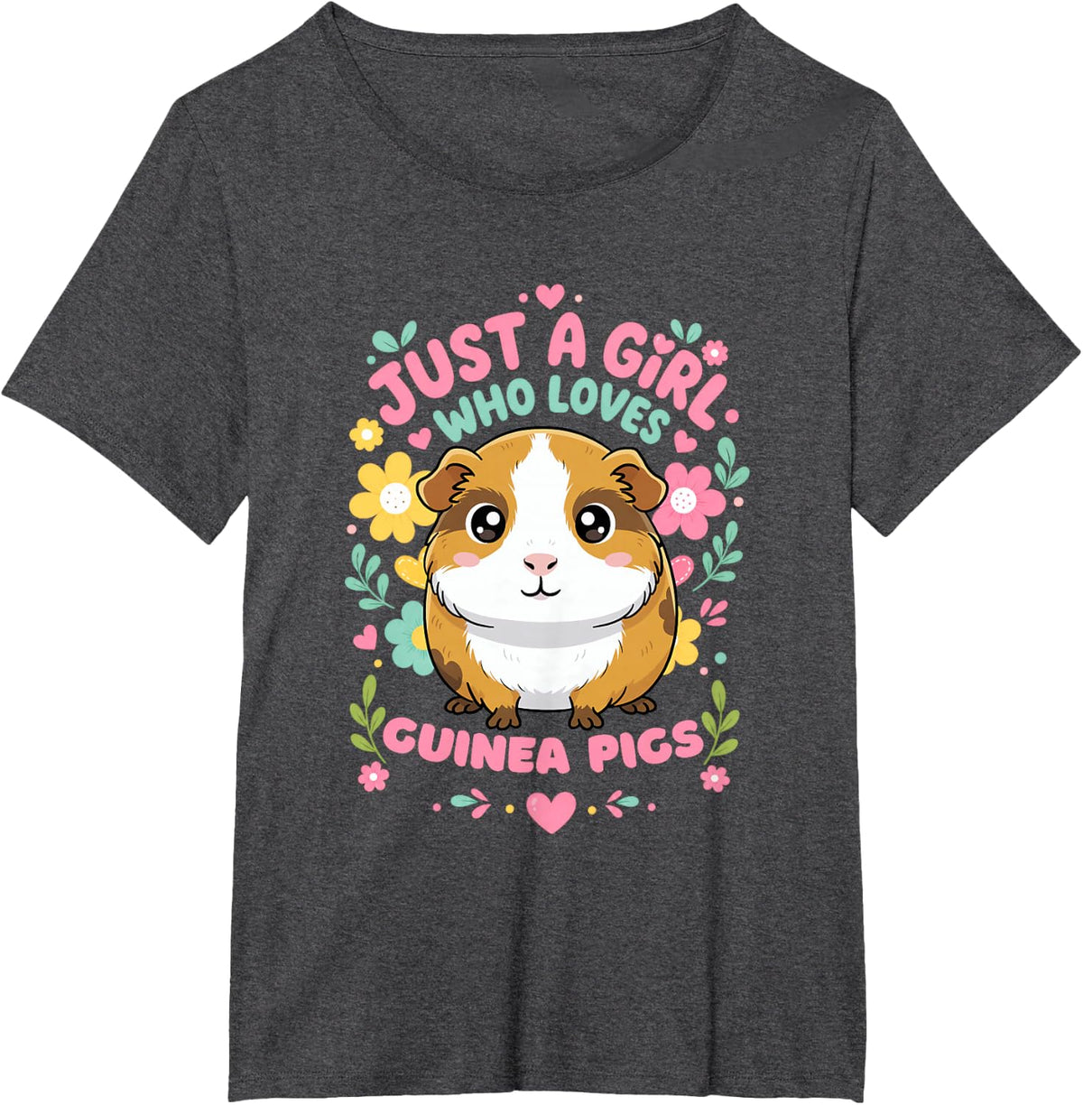 Just A Girl Who Loves Guinea Pigs T-Shirt - Dark Heather Grey