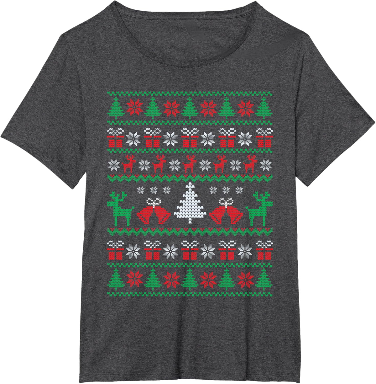 Christmas Holiday Ugly Sweater Tee Xmas St. Nicholas Day T-Shirt - Dark Heather Grey