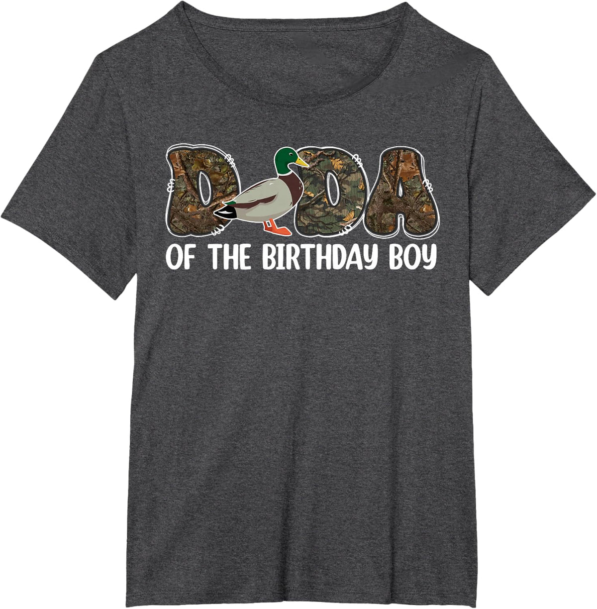 Dada Of The Birthday Boy One Lucky Duck 1st Birthday Family T-Shirt - Dark Heather Grey