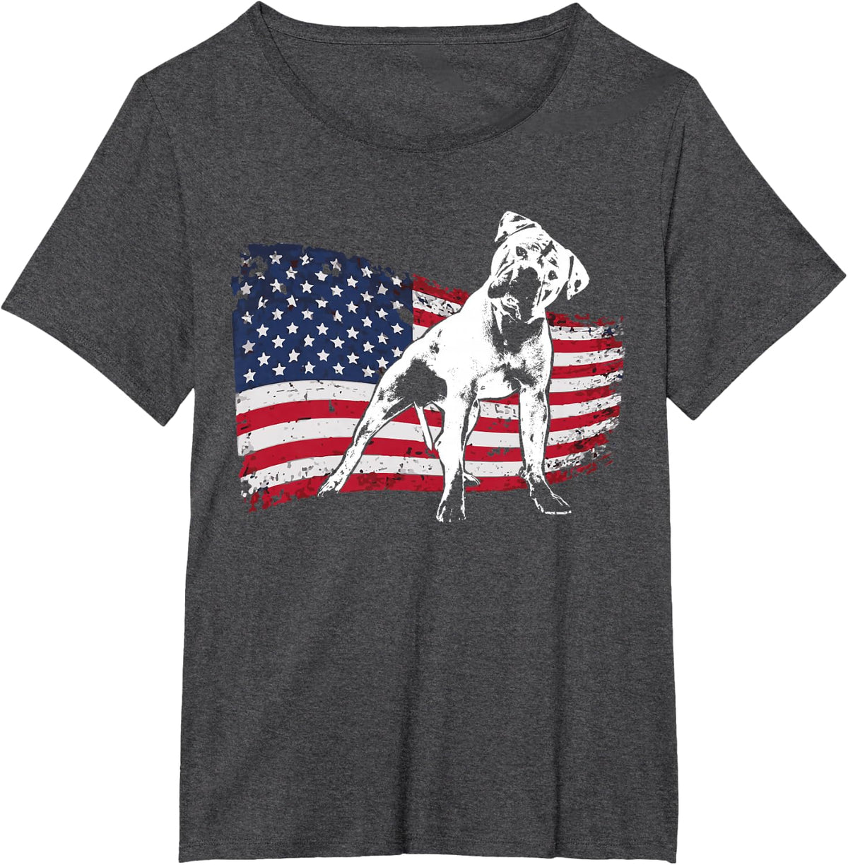 American Bulldog T-Shirt Old Southern White Bulldog Tees Dog T Shirts for Men Women Kids - Dark Heather Grey