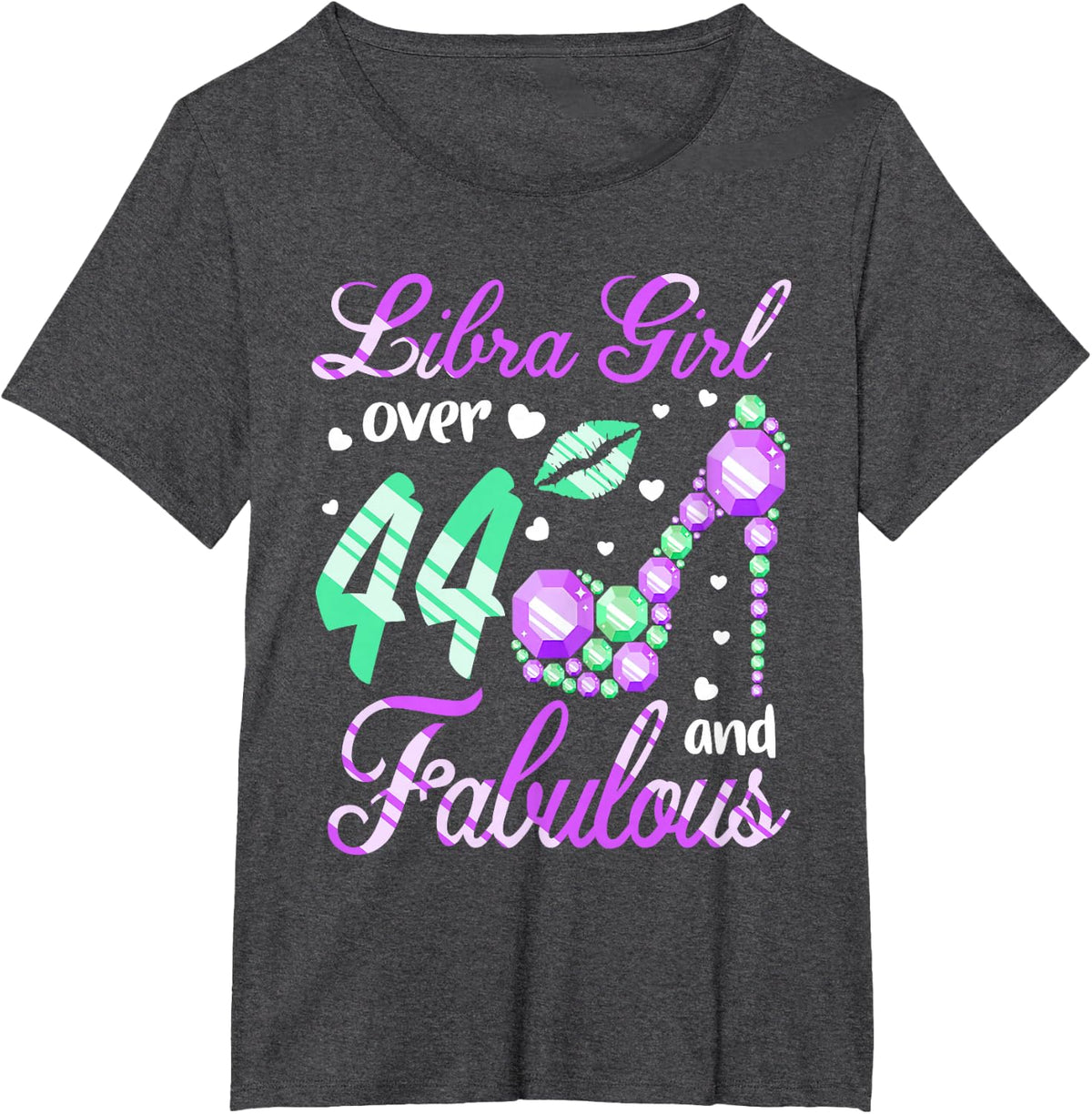 Libra Girl Over 44 Years Old and Fabulous 44th Birthday T-Shirt - Dark Heather Grey