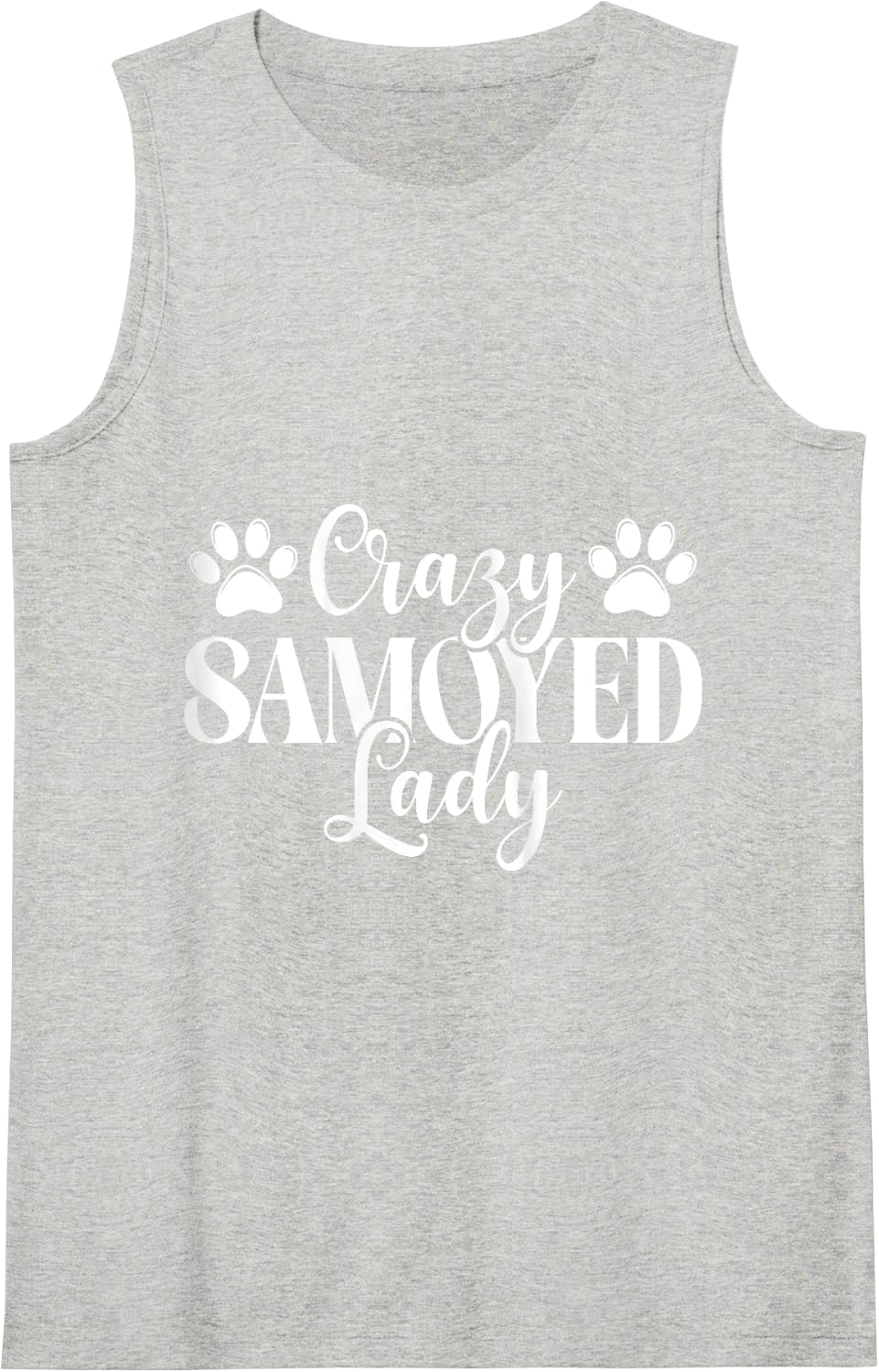 Crazy Samoyed Lady Samoyed Tank Top - Heather Grey
