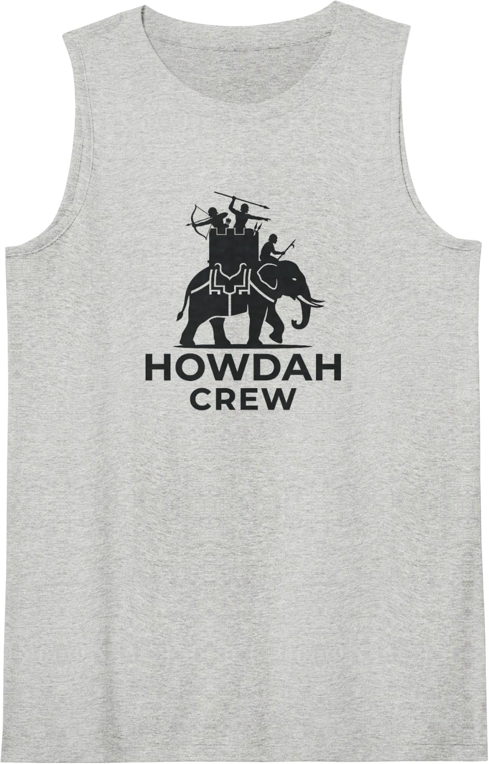 Howdah Ancient War Elephant Sleeveless Tank Top - Heather Grey