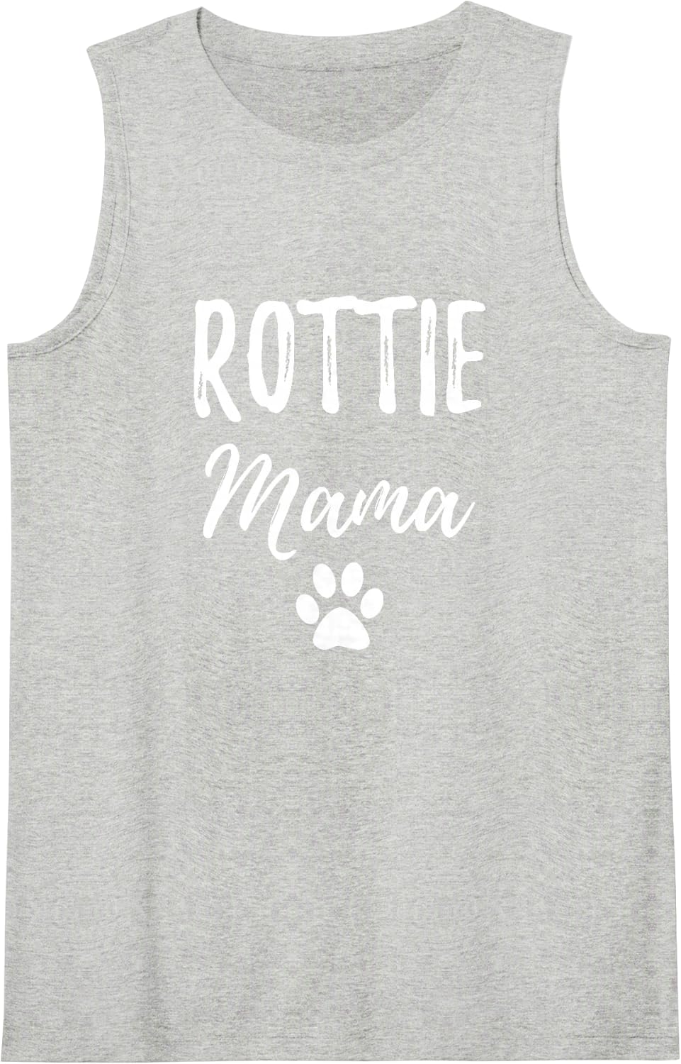 Rottie Mama T-Shirt for Rottweiler Dog Mom Dog Toys Dog Gift Sleeveless Tank Top - Heather Grey