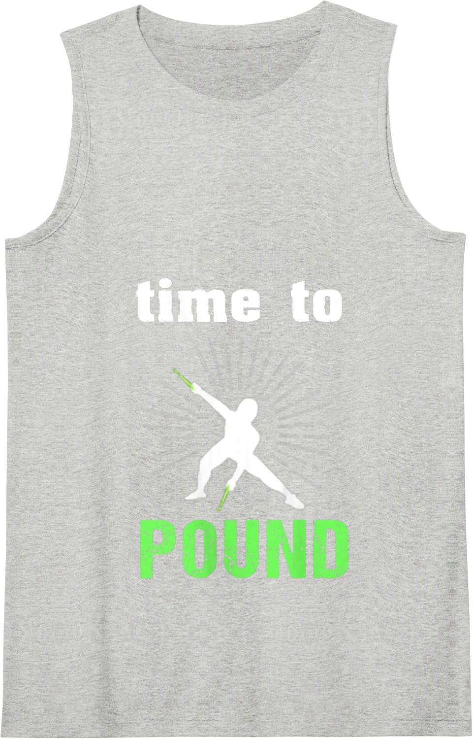 Time to Pound Workout Fitness for Instructors & Rockers Tank Top - Heather Grey