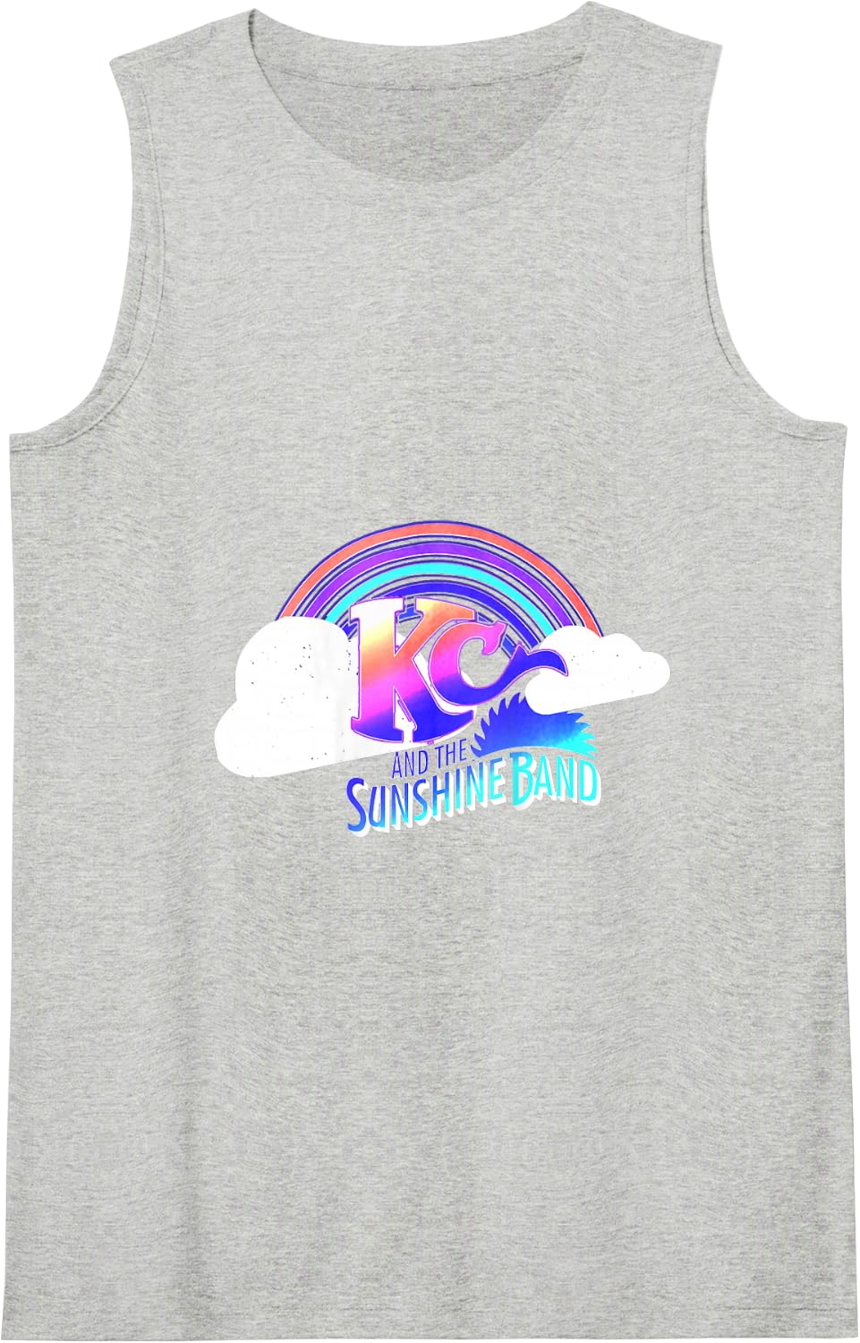 KC & The Sunshine Band Rainbow Cloud Logo Tank Top - Heather Grey