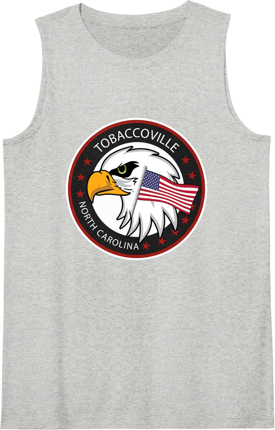 Tobaccoville NC North Carolina Sleeveless Tank Top - Heather Grey