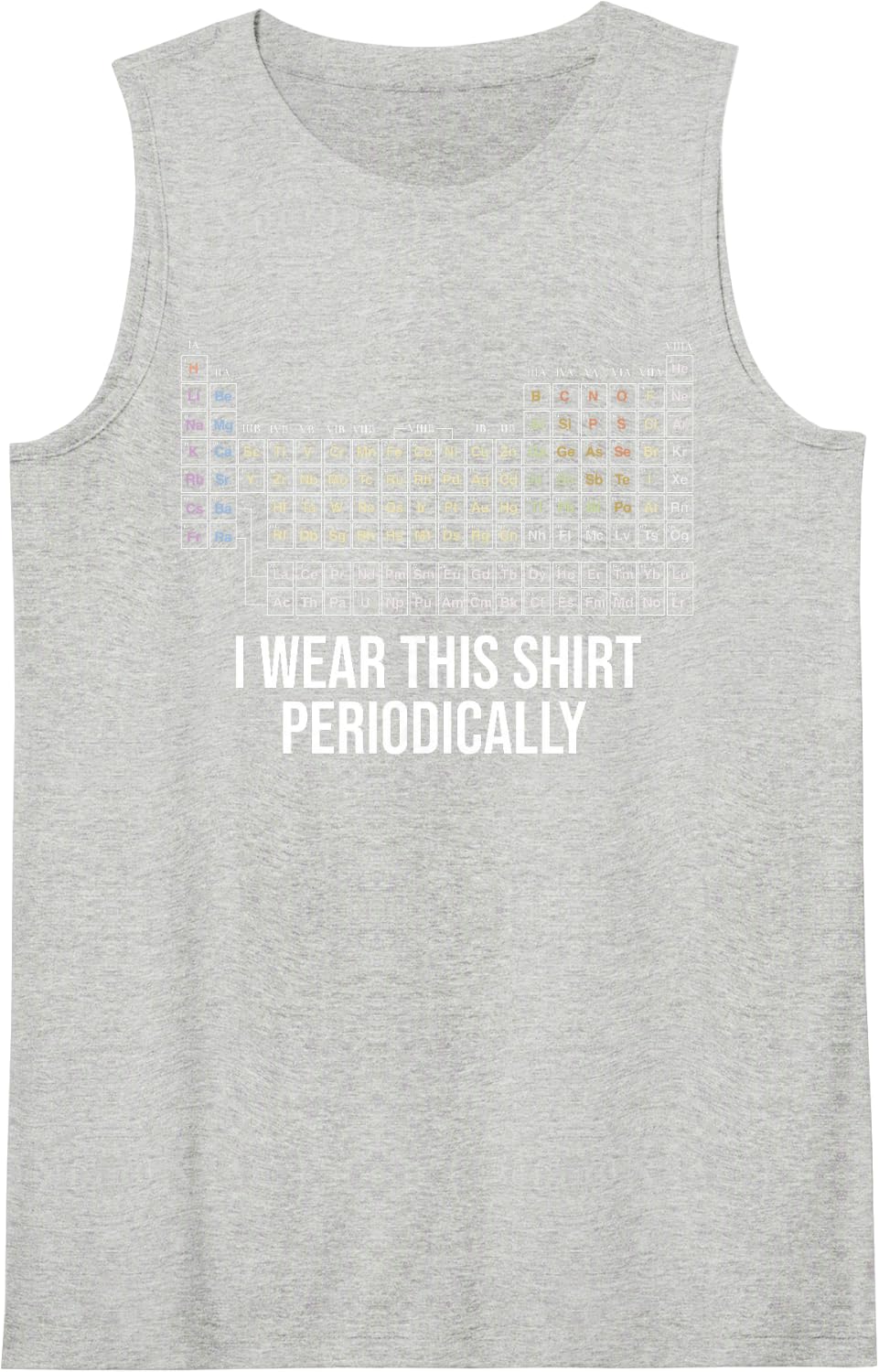 Chemistry Periodic Table I Wear This Shirt Periodically Tank Top - Heather Grey