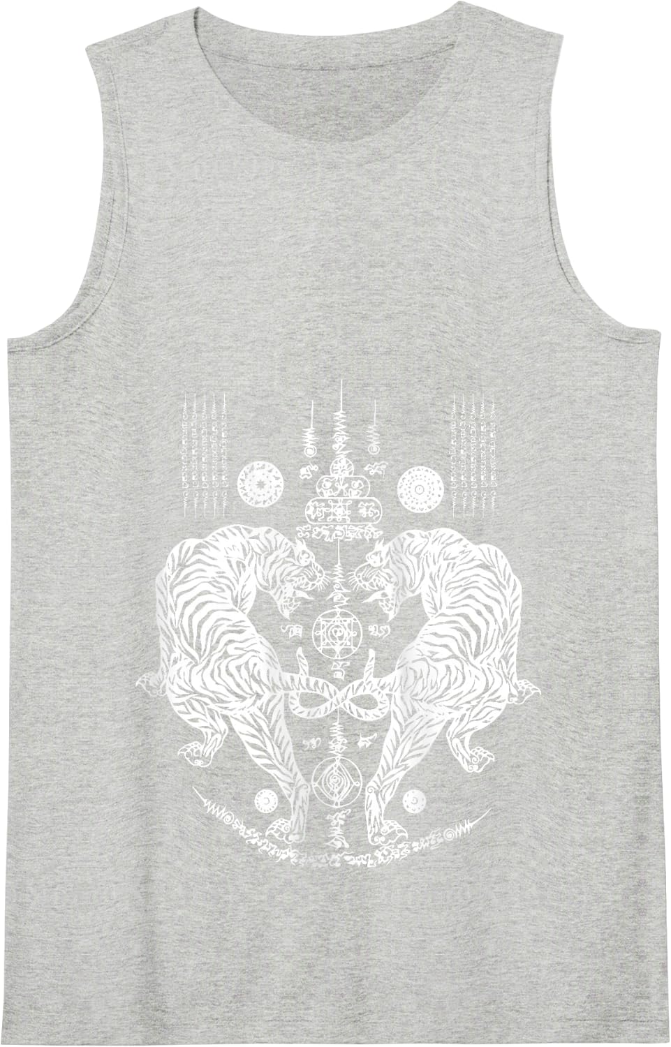Thailand Tattoo Magical sak yant Thai Tattoos Thailand Gift Tank Top - Heather Grey