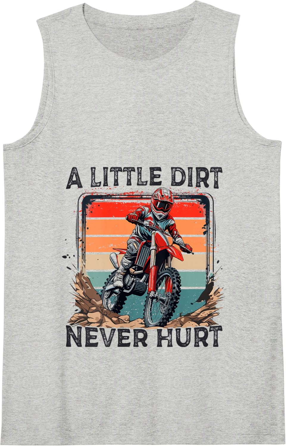 Motocross Outfit Dirt Bike Accessories Boys Girls Men Women Tank Top - Heather Grey