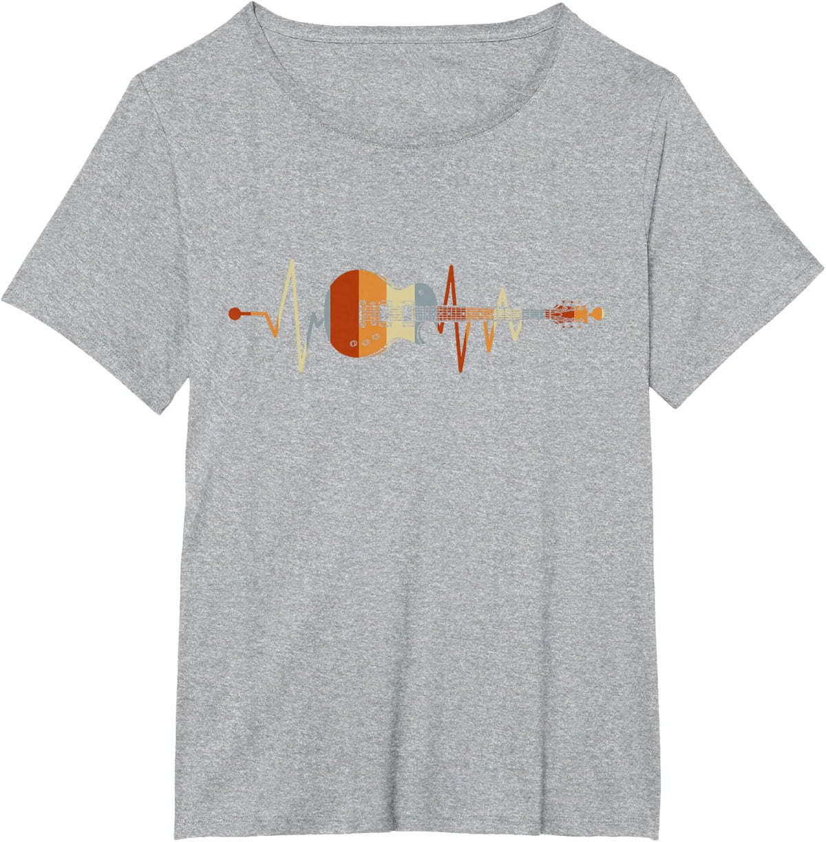 Heartbeat Guitar T-Shirt - Heather Grey