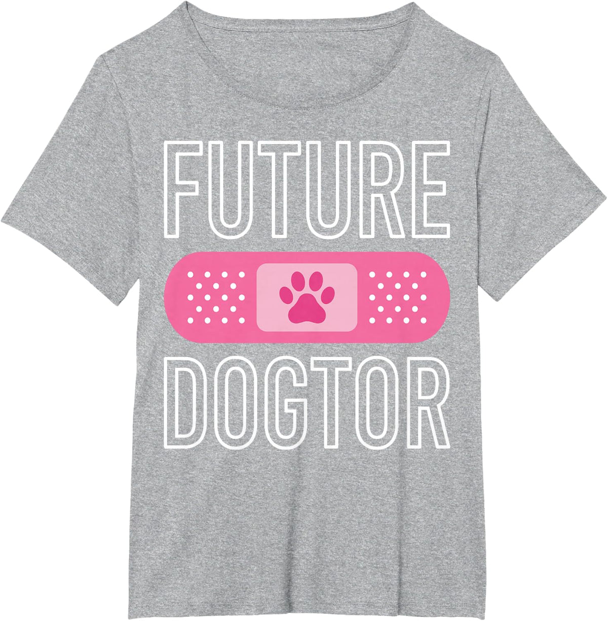 Future Veterinarian Dogtor Veterinary Animal Care Vet Tech T-Shirt - Heather Grey