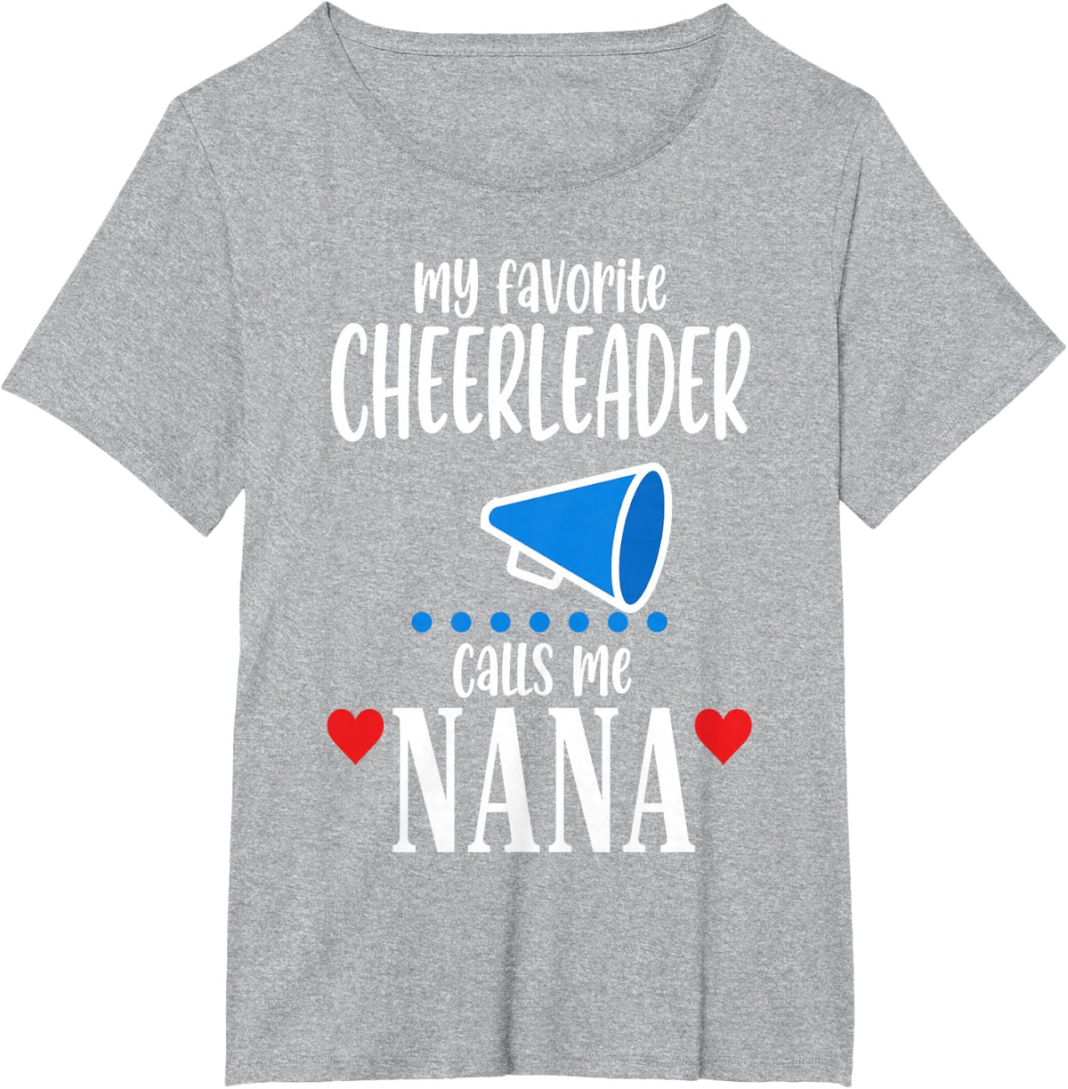 Cheer Nana Design for Women Granddaughter Cheerleader T-Shirt - Heather Grey