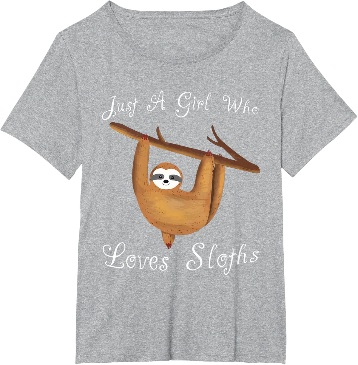 Sloth Lover Cute T-Shirt - Heather Grey