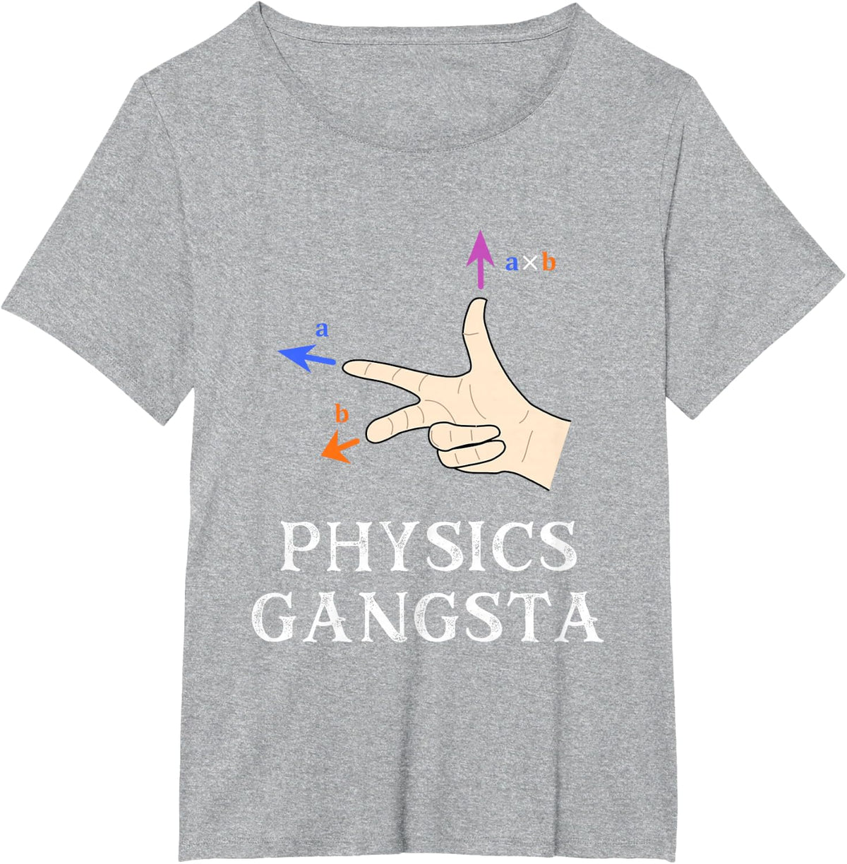 Funny Physics Joke Pun - Physics Gangsta - Physics Design T-Shirt - Heather Grey