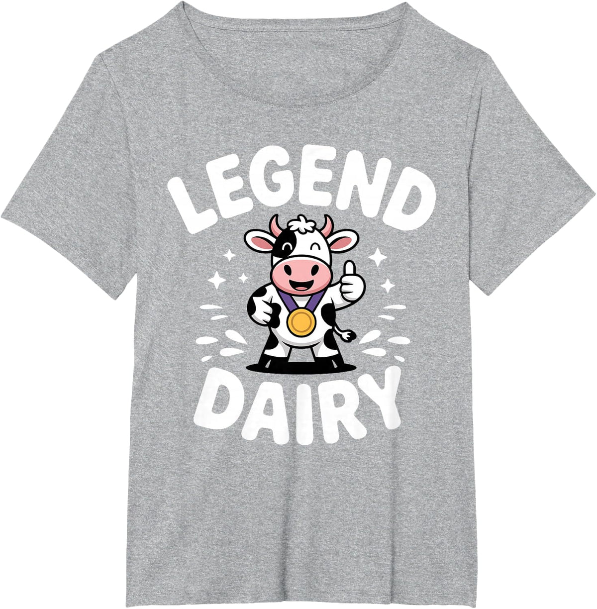 Funny Cow Print Design for Men Women Dairy Farmer Cow Lover T-Shirt - Heather Grey