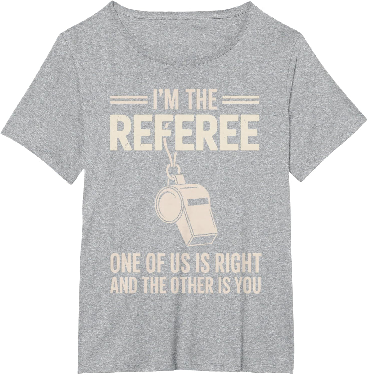 Funny Referee Art for Men Women Soccer Football Referee T-Shirt - Heather Grey