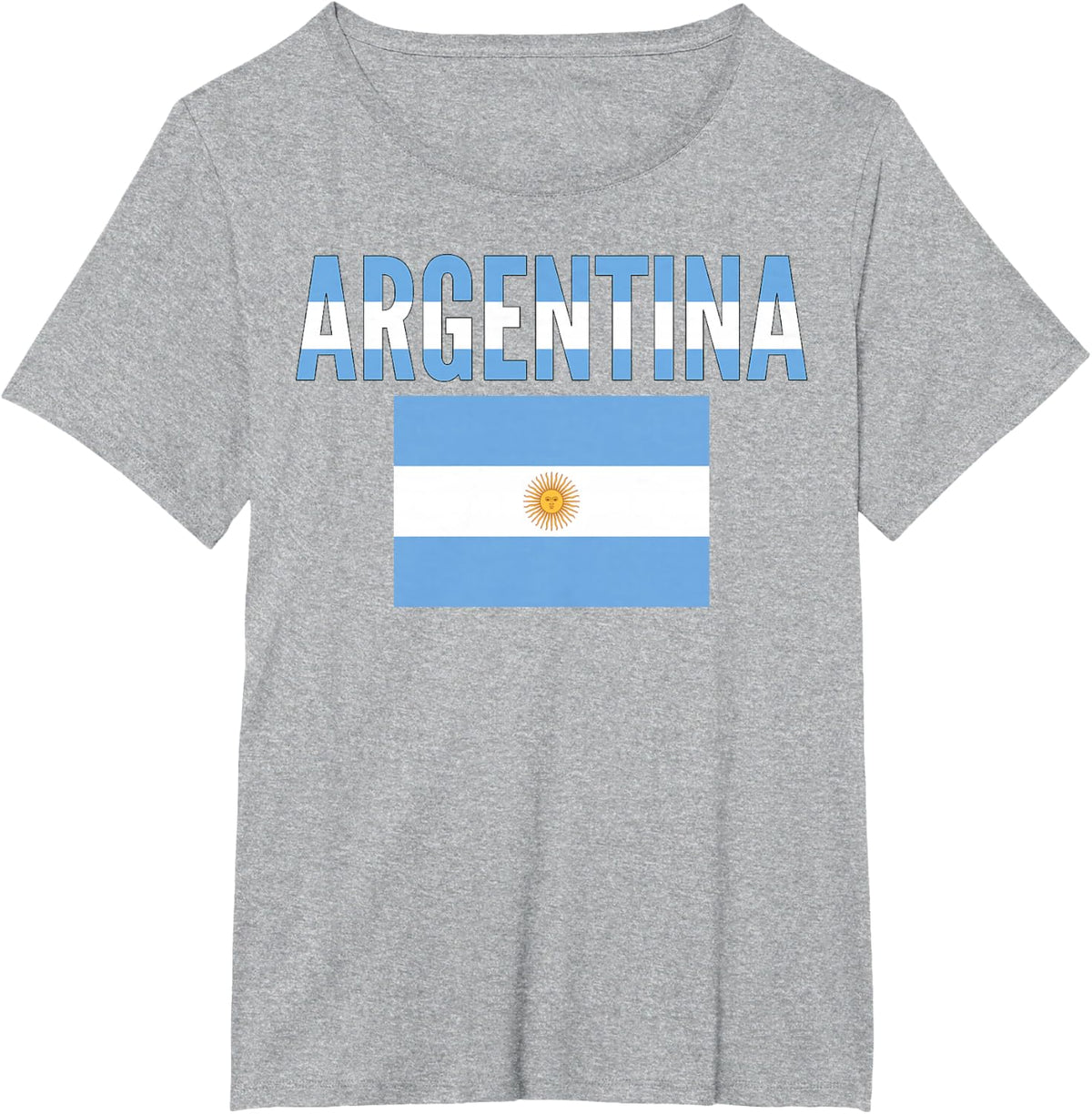 Argentinian - Argentina Country Flag T-Shirt - Heather Grey