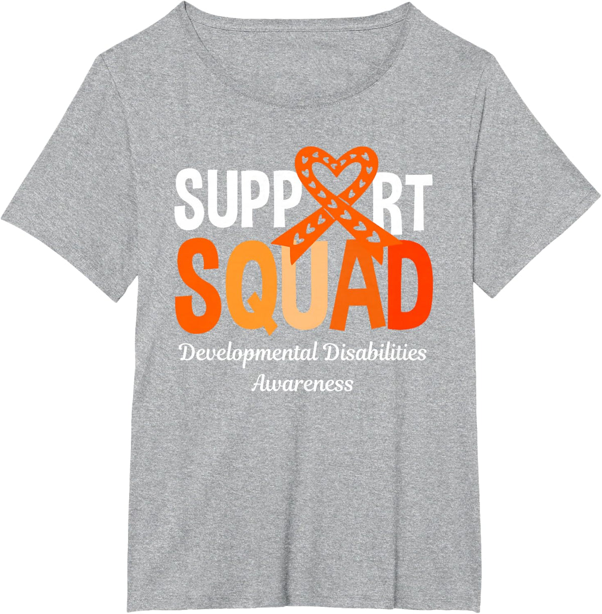 Support Squad Developmental Disabilities Awareness Ribbon T-Shirt - Heather Grey