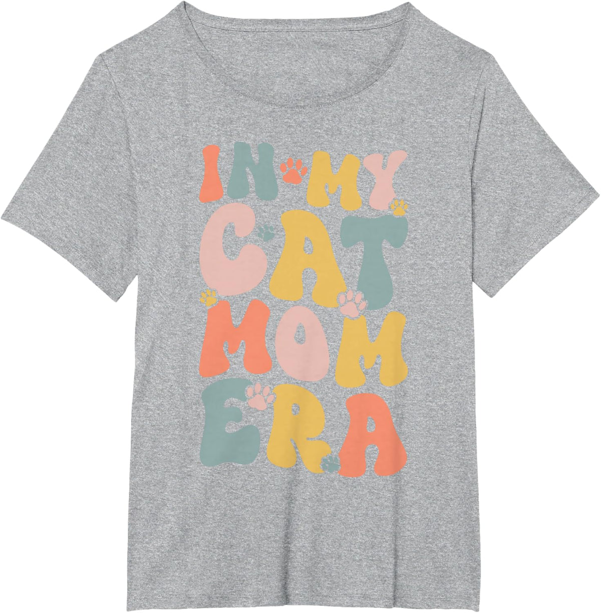 in My Cat Mom Era Cat Lover Mother's Day Proud Mom Cat T-Shirt - Heather Grey