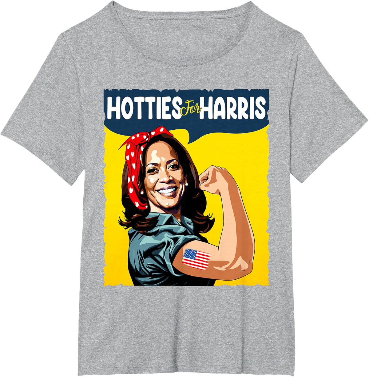 Hotties for Harris 28 Kamala 2028 USA President Election T-Shirt - Heather Grey