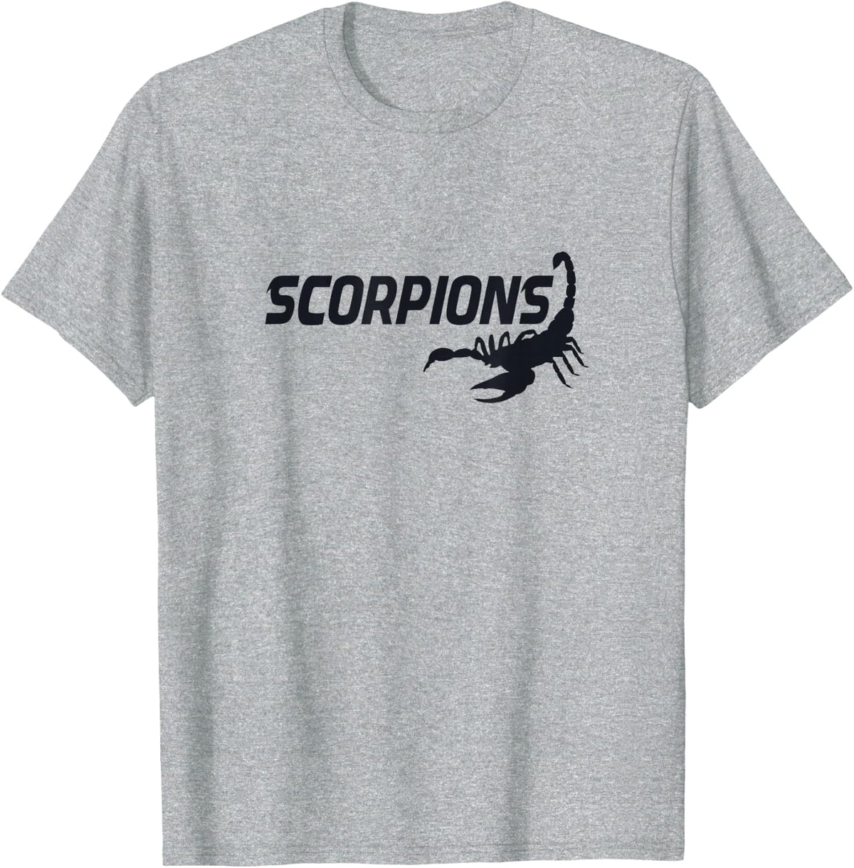 Go Scorpions Merch Stuff Scorpions T-Shirt - Women's Grey Classic Fit Short Sleeve T-Shirt - Small - Heather Grey