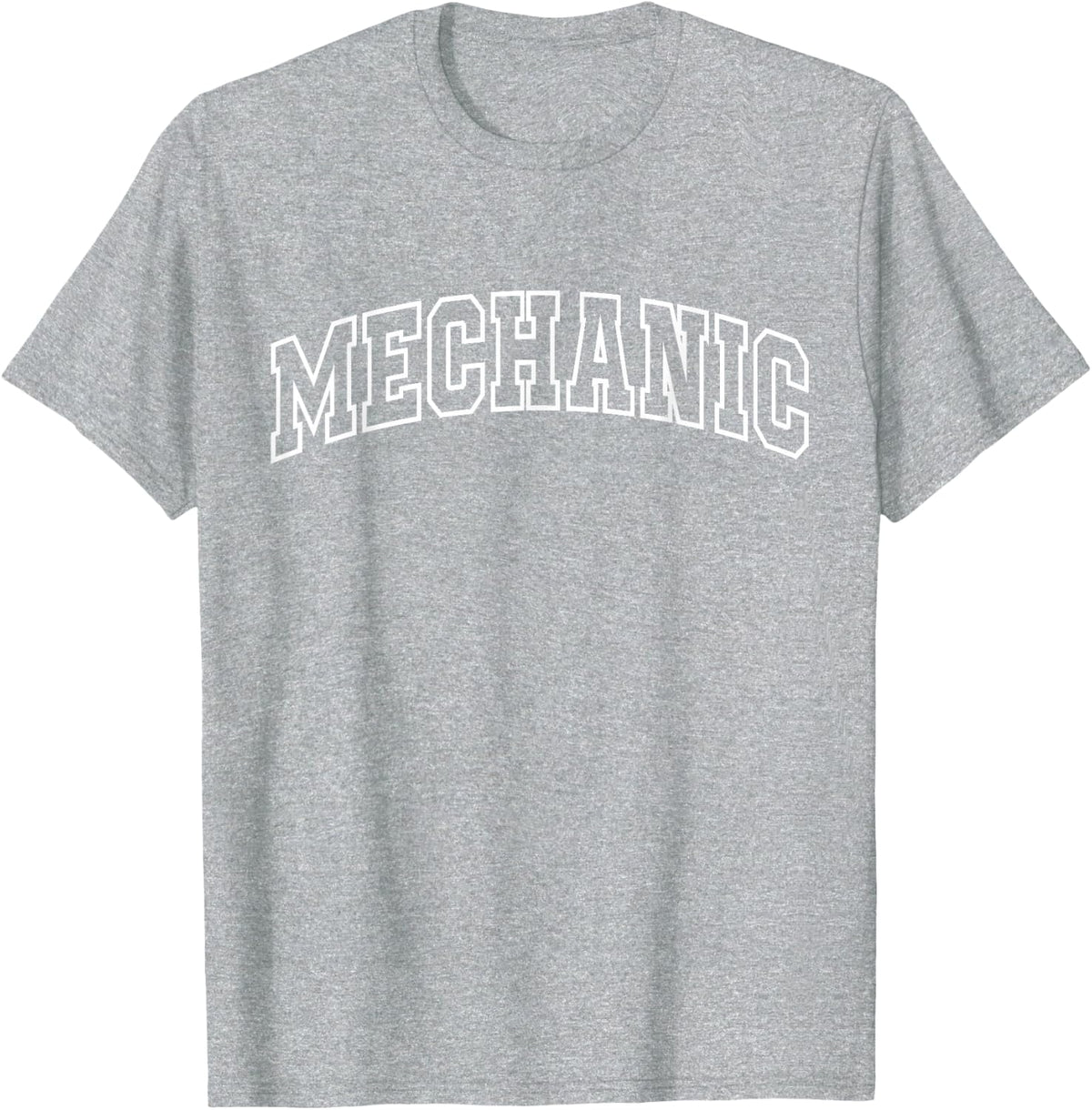 Mechanic Funny Athletic Lettering Technician Gifts Men T-Shirt - Heather Grey