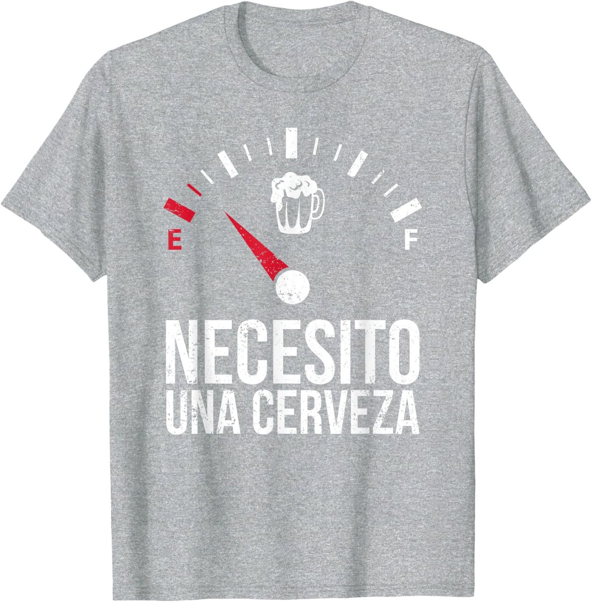 Funny I need a Beer Shirt, Necesito una cerveza, Speed T-Shirt - Heather Grey