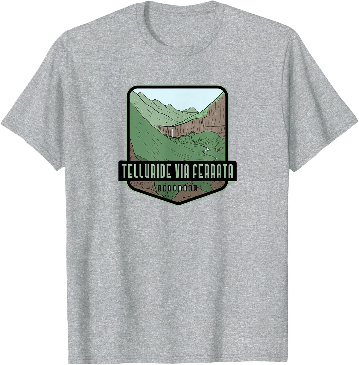 Telluride Via Ferrata – Colorado T-Shirt - Heather Grey