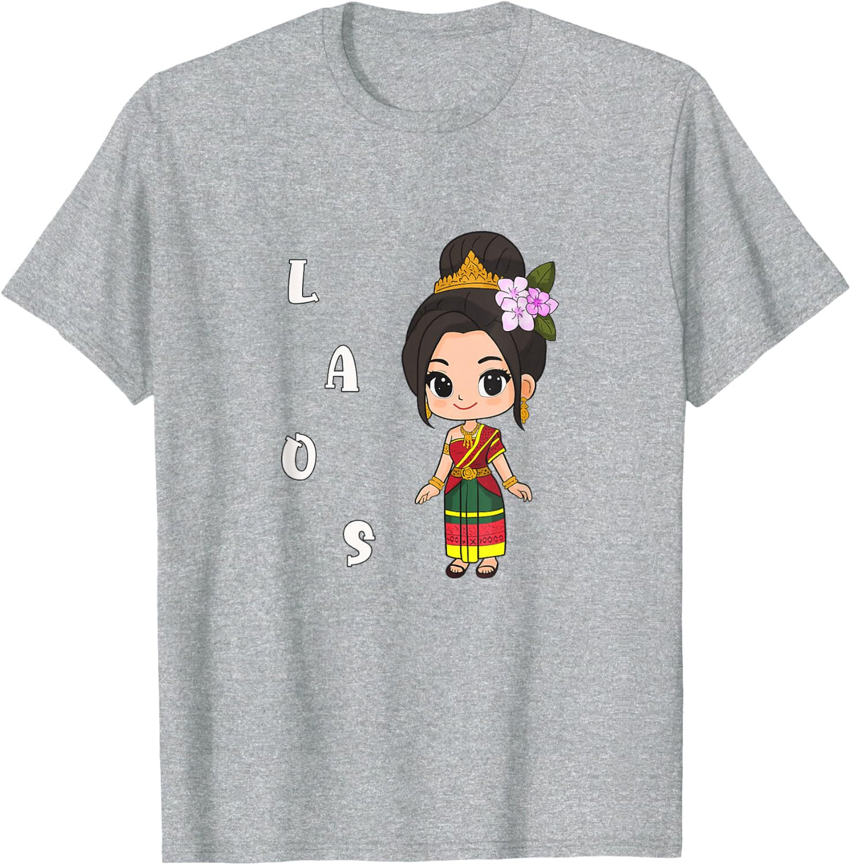 Laos Lao Laotian Happy Lao New Year Pim Mai Lao T-Shirt - Heather Grey