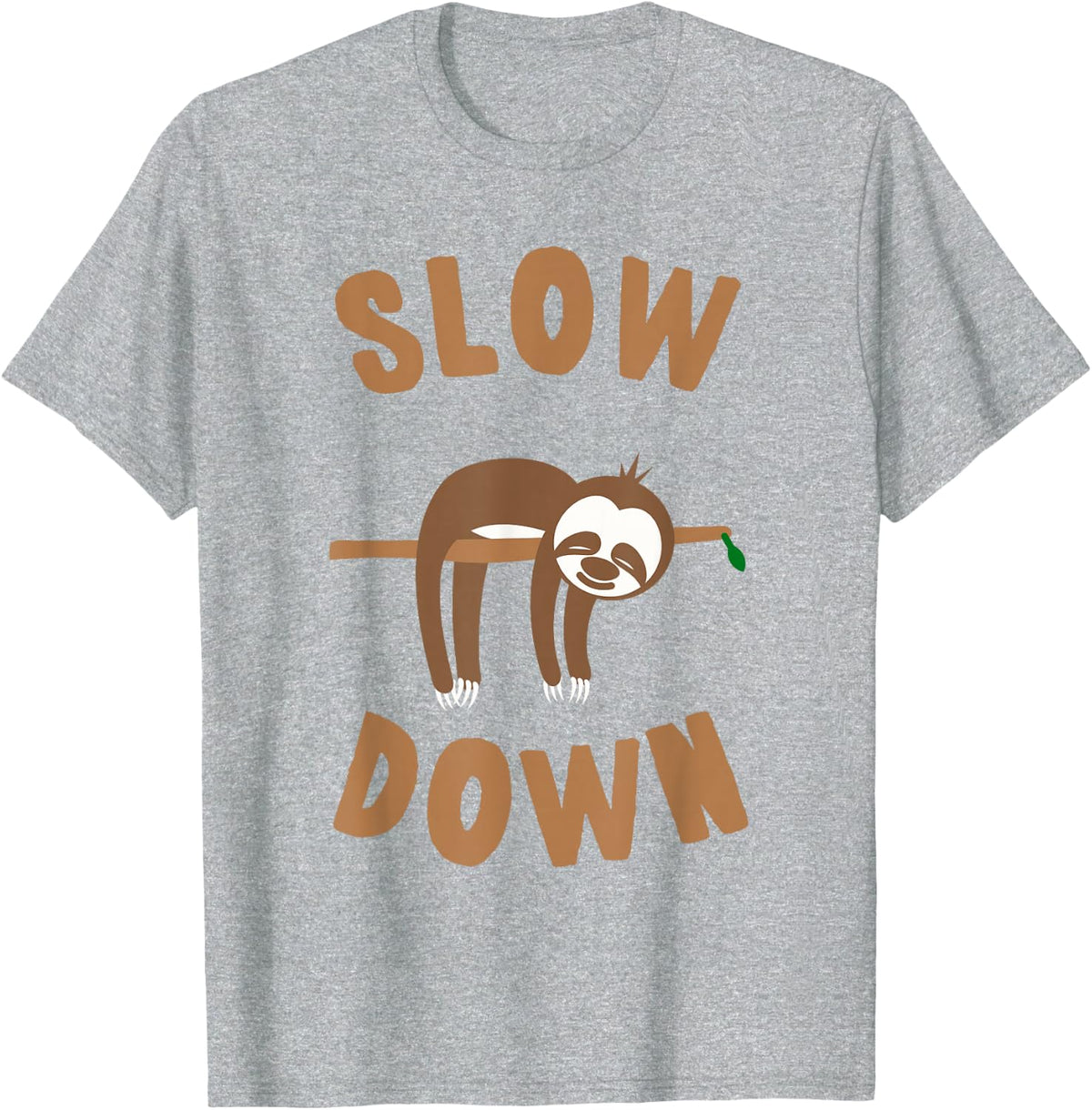 Slow Down Sloth T-Shirt - Heather Grey