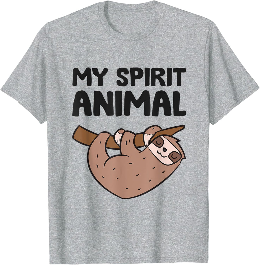 My Spirit Animal Is A Sloth T-Shirt - Heather Grey