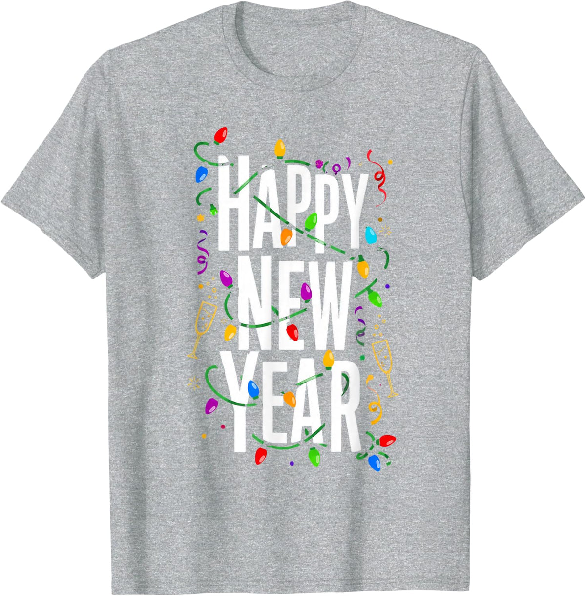 New Year's Eve 2027 Family Happy New Year Happy Men Women T-Shirt - Heather Grey