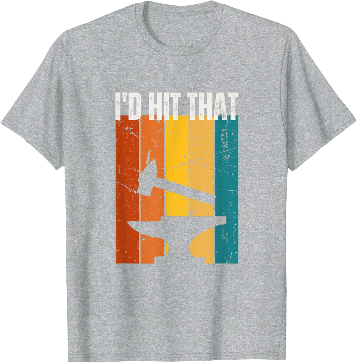 I'D Hit That Funny Blacksmith T-Shirt - Heather Grey