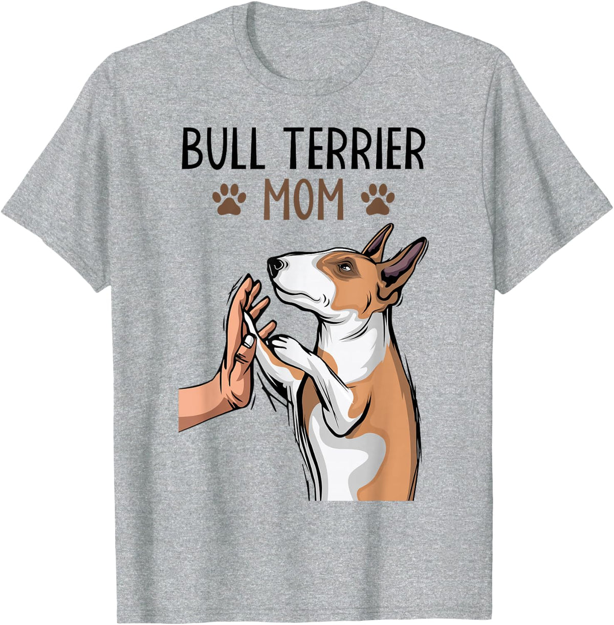 Bull Terrier Mom Dog Lover T-Shirt - Heather Grey
