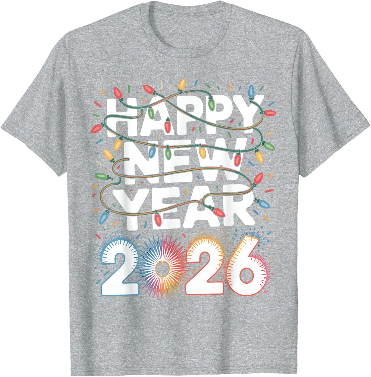 Happy New Year 2026 Sparkle Shirt for Women T-Shirt - Heather Grey