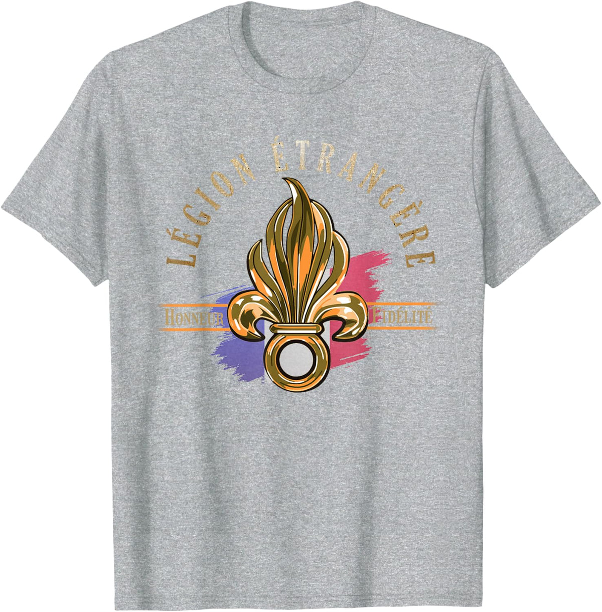 Legion Etrangère - Honneur Fidelité - French Legion T-Shirt - Heather Grey