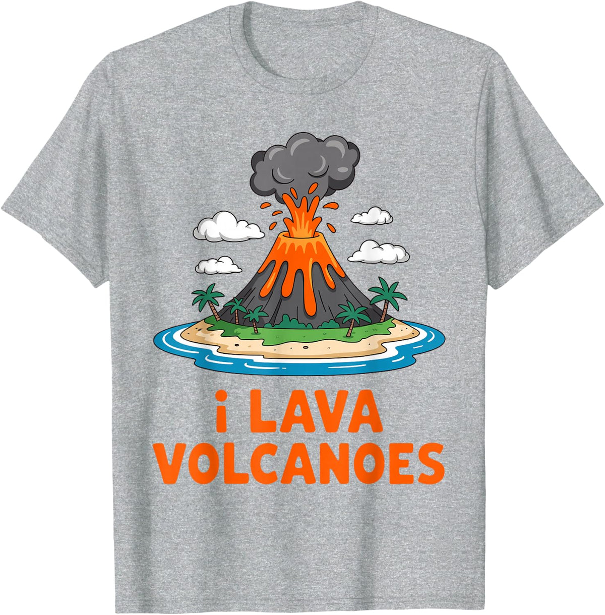 Cool Volcano Art for Men Women Kids Seismology Volcano Fan T-Shirt - Heather Grey
