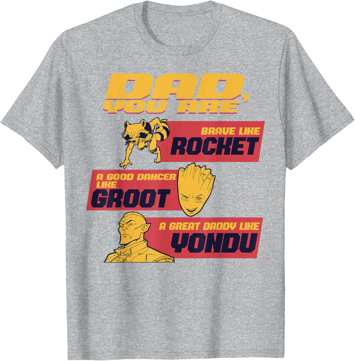 Marvel Guardians Of The Galaxy Rocket Yondu Father's Day T-Shirt - Heather Grey