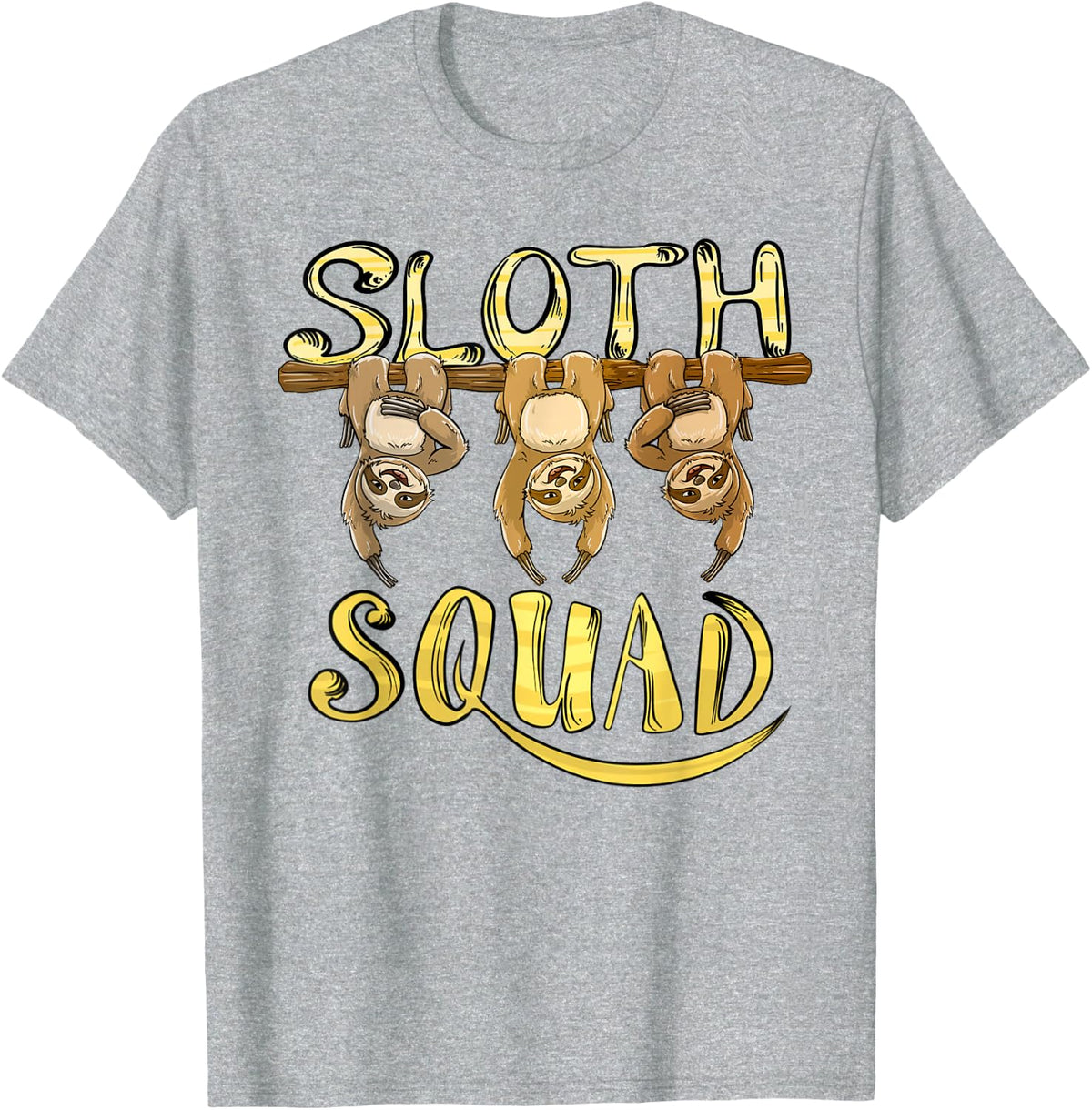 Cool Sloth Squad | Funny Lazy Slow Animal Lover Group Gift T-Shirt - Heather Grey