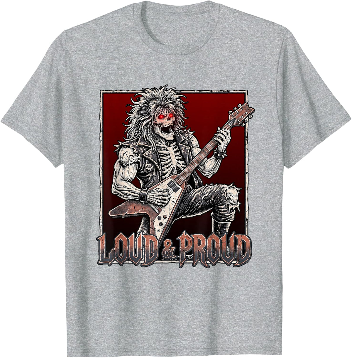 Demon Loud and Proud Heavy Metal Festival T-Shirt - Heather Grey