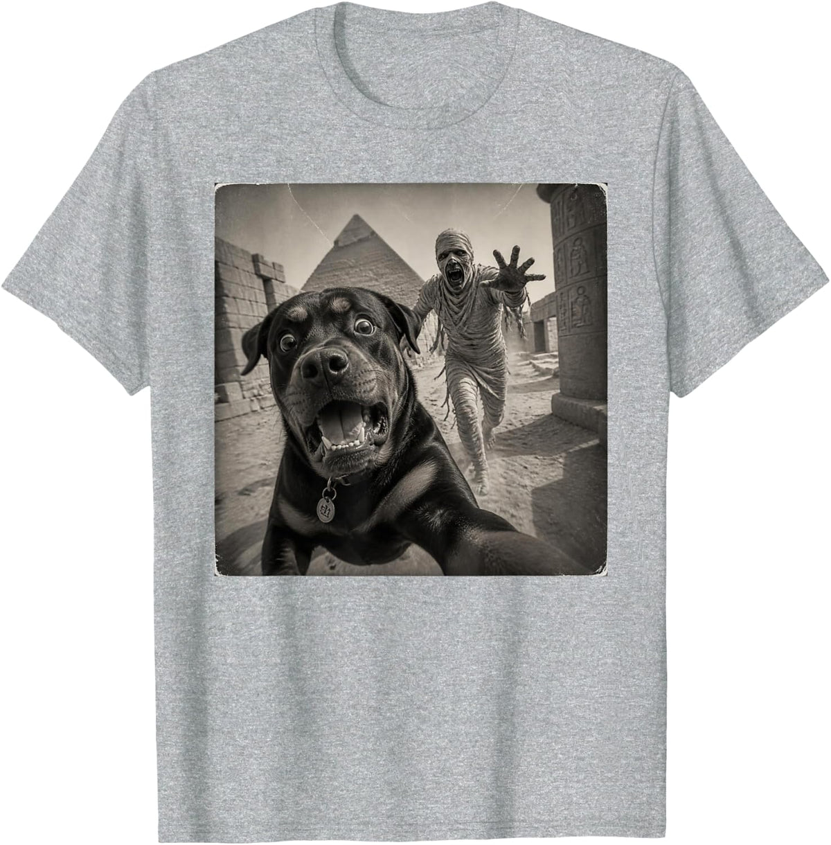 Funny Halloween Rottweiler T-Shirt - Heather Grey